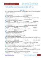 Đề kiểm tra trắc nghiệm 15 1 tiết chương lưu huỳnh