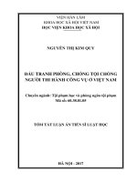 Đấu tranh phòng chống tội chống người thi hành công vụ ở Việt Nam (TT LA tiến sĩ)