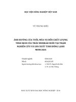ảnh hưởng của tuổi, mùa vụ đến chất lượng tinh dịch của trâu murrah nuôi tại trạm nghiên cứu và sản xuất tinh đông lạnh moncada 