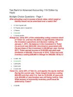 Test bank for advanced accounting 11th edition by hoyle 