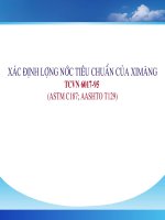 Các xác định lượng nước tiêu chuẩn của xi măng