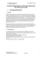 ỨNG DỤNG PHẦN MỀM PCACOULUMN  KIỂM TOÁN SỨC CHỊU TẢI CỦA TRỤ