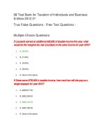 98 test bank for taxation of individuals and business entities 2012 3rd