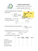 Phiếu khảo sát tình hình chi tiêu của sinh viên Đại Học Kiên Giang