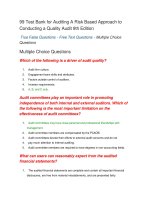 99 test bank for auditing a risk based approach to conducting a quality audit 9th edition