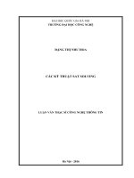 CÁC KỸ THUẬT SAT SOLVING