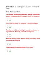 87 test bank for auditing and assurance services 4th edition