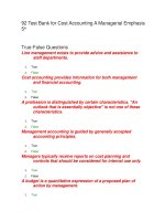 92 test bank for cost accounting a managerial emphasis 5th