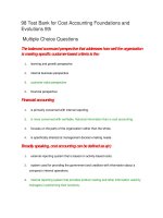 98 test bank for cost accounting foundations and evolutions 9th