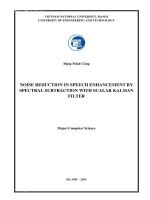 NOISE REDUCTION IN SPEECH ENHANCEMENT BY SPECTRAL SUBTRACTION WITH SCALAR KALMAN FILTER