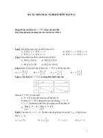 36câu hỏi trắc nghiệm toán 12 ôn thi đại học 2017 