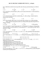 100 câu trắc nghiệm toán 12 có đáp án