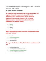 Test bank for principles of auditing and other assurance services 19th edition