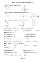 80 câu hỏi trắc nghiệm toán 12 ôn thi đại học năm học 2017 
