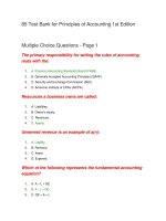 85 test bank for principles of accounting 1st edition