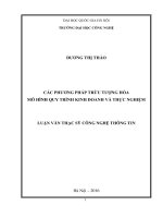 CÁC PHƢƠNG PHÁP TRỪU TƢỢNG HÓA MÔ HÌNH QUY TRÌNH KINH DOANH VÀ THỰC NGHIỆM