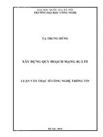 XÂY DỰNG QUY HOẠCH MẠNG 4G LTE