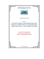 Xây dựng chiến lược kinh doanh cho công ty cổ phần đầu tư xây dựng phát triển Hậu Giang  Quý Hải đến năm 2020 (LV thạc sĩ))