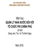 QUẢN lý NHÀ nước đối với tổ CHỨC PHI CHÍNH PHỦ