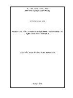 NGHIÊN CỨU VỀ GIẢI PHÁP TÍCH HỢP MANET VỚI INTERNET SỬ DỤNG GIAO THỨC MOBILE IP