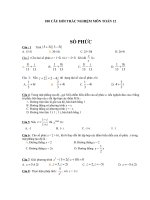 100 câu hỏi trắc nghiệm toán 12 ôn thi đại học năm 2017 