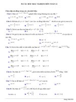 50 câu hỏi trắc nghiệm toán 12 ôn thi đại học 