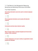 111 test bank for cost management measuring monitoring and motivating performance 2nd edition