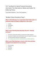 123 test bank for using financial accounting information the alternative to debits and credits 7th edition by porte