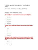128 test bank for fundamentals of taxation 2015 edition