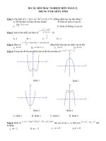 50 câu hỏi trắc nghiệm toán 12 ôn thi đại học 2017 