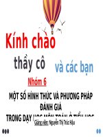 MỘT SỐ HÌNH THỨC VÀ PHƯƠNG PHÁP ĐÁNH GIÁ TRONG DẠY HỌC MÔN TOÁN Ở TIỂU HỌC.