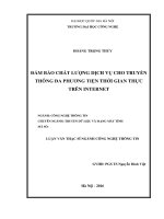 ĐẢM BẢO CHẤT LƯỢNG DỊCH VỤ CHO TRUYỀN THÔNG ĐA PHƯƠNG TIỆN THỜI GIAN THỰC TRÊN INTERNET