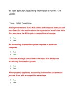 91 test bank for accounting information systems 13th edition