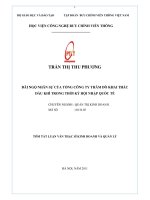 Đãi ngộ nhân sự của Tổng Công ty Thăm dò Khai thác Dầu khí trong thời kỳ hội nhập quốc tế