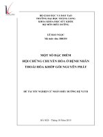 Một số đặc điểm hội chứng chuyển hóa ở bệnh nhân thoái hóa khớp gối nguyên phát