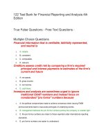 122 test bank for financial reporting and analysis 4th edition