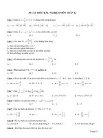 50 câu hỏi trắc nghiệm toán 12 ôn thi đại học năm  học 2016   2017 