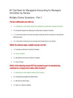 84 test bank for managerial accounting for managers 3rd edition by noreen