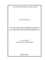 Tư tưởng chính trị hồ chí minh về nhân dân và ý nghĩa đối với sự nghiệp đổi mới hiện nay 