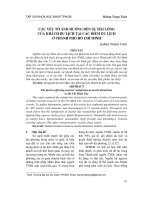 Các yếu tố ảnh hưởng đến sự hài lòng của khách du lịch tại các điểm du lịch ở Thành phố Hồ Chí Minh