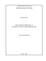 CÔNG NGHỆ LẬP TRÌNH FPGA VÀ ỨNG DỤNG XỬ LÝ DỮ LIỆU ĐA PHƯƠNG TIỆN