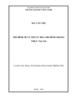 MÔ HÌNH 3D VÀ TỐI ƯU HÓA MÔ HÌNH TRONG THỰC TẠI ẢO