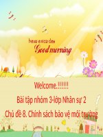 Chính sách bảo vệ môi trường   quản lý nhà nước về dân tộc và tôn giáo 