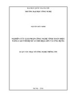 NGHIÊN CỨU GiẢI PHÁP CÔNG NGHỆ TÍNH TOÁN HIỆU NĂNG CAO VỚI BỘ XỬ LÝ ĐỒ HỌA GPU VÀ ỨNG DỤNG