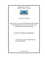 Phân tích các yếu tố ảnh hưởng đến quyết định của khách hàng mua xe gắn máy có cần số tại địa bàn Thành phố Vĩnh Long (LV thạc sĩ))