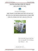 Thực trạng và một số giải pháp trong công tác đào tạo kĩ năng giao tiếp trong kinh doanh cho nhân viên công ty cổ phần xây lắp và địa ốc vũng tàu  