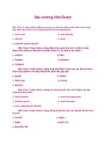 câu hỏi tổng hợp hóa dược 1