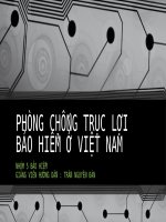 Slide phòng chống trục lợi bảo hiểm ở việt nam hiện nay