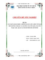 Xây dựng hệ số điều chỉnh giá đất giữa hẻm với mặt tiền đường thuộc các đường nguyễn kim, nguyễn ngọc lộc, quận 10, thành phố hồ chí minh 