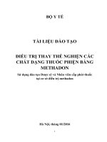 ĐIỀU TRỊ THAY THẾ NGHIỆN CÁC CHẤT DẠNG THUỐC PHIỆN BẰNG METHADON